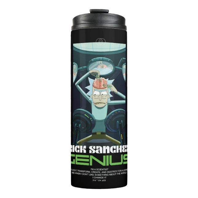 Rick Sanchez Genius Quote Graphic Thermosbecher (Vorderseite)