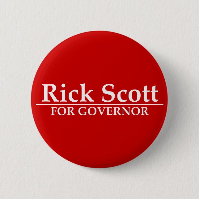 Rick Scott für Gouverneur Button (Vorderseite)