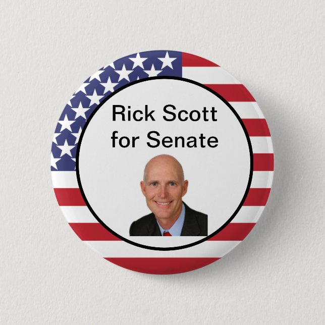 Rick Scott für Senats-Knopf Button (Vorderseite)