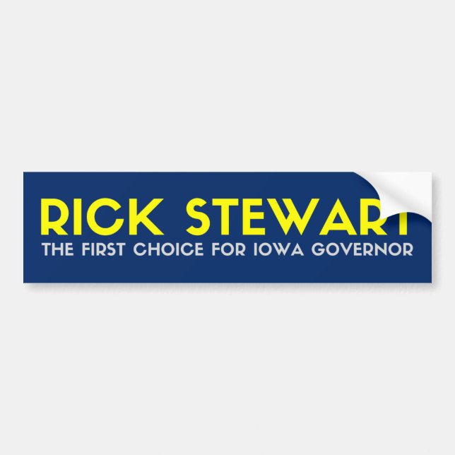 Rick Stewart für Iowa Governor Autoaufkleber (Vorne)