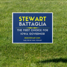 Rick Stewart für Iowa Governor Yard Sign