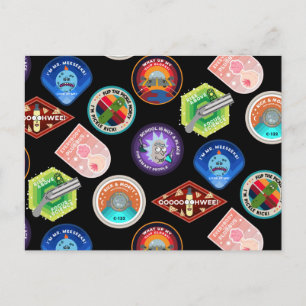 RICK UND MEHR™  Außenraummuster Einladungspostkarte