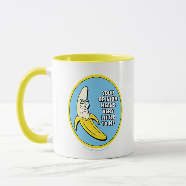 RICK UND MEHR™| Banana Rick Abzeichen Tasse (Links)