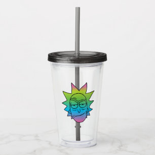 RICK UND MEHR™ Rainbow Rick Head Acryltrinkbecher