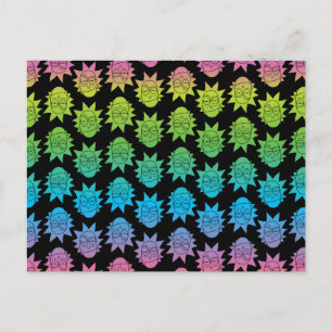 RICK UND MEHR™  Rainbow Rick Head Einladungspostkarte