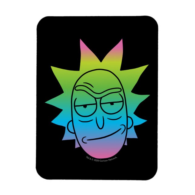 RICK UND MEHR™| Rainbow Rick Head Magnet (Vertikal)