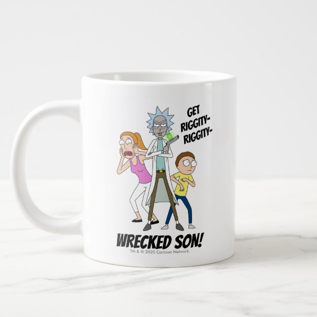 RICK UND MEHR™| Rick, Morty und Sommer Jumbo-Tasse (Links)