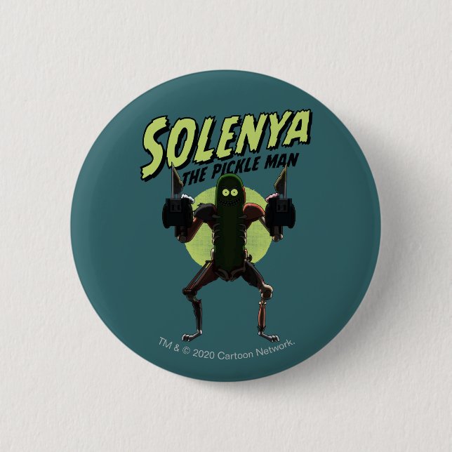 RICK UND MEHR™| Solenya - Der Pickle Man Button (Vorderseite)