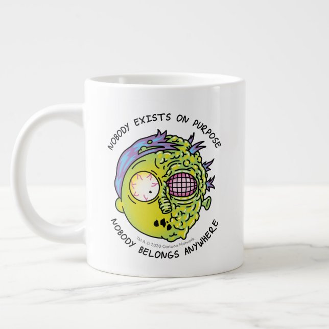 RICK UND MEHR™| Stilisierter Morty Fly Quote Jumbo-Tasse (Links)