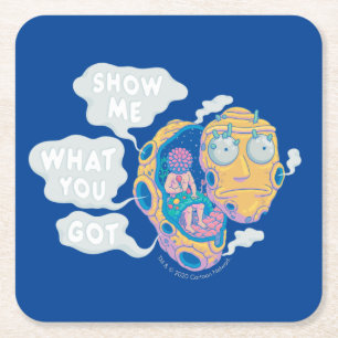 RICK UND MEHR™  ZEIGEN SIE MIR, WAS SIE GOT HABEN RECHTECKIGER PAPPUNTERSETZER