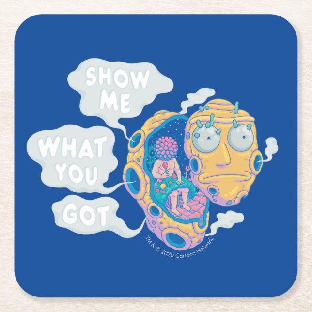 RICK UND MEHR™| ZEIGEN SIE MIR, WAS SIE GOT HABEN RECHTECKIGER PAPPUNTERSETZER (Vorderseite)