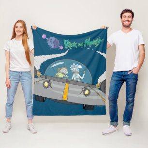 RICK UND MORTY™   Abfliegen im Raumschiff Fleecedecke