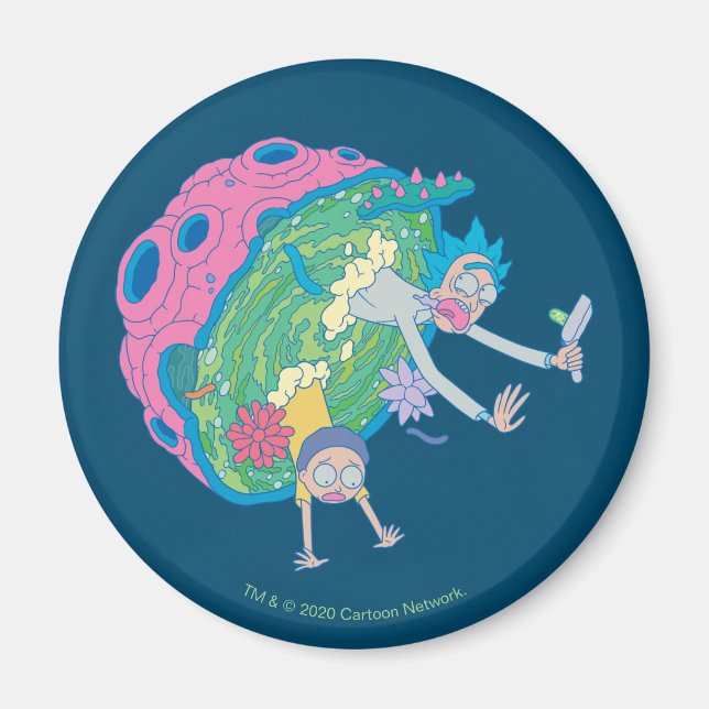 RICK UND MORTY™ | Absturz vom infizierten Portal Magnet (Vorne)