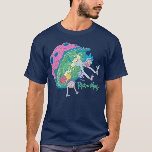 RICK UND MORTY™ | Absturz vom infizierten Portal T-Shirt (Vorderseite)