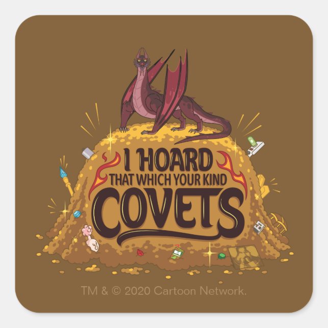 RICK UND MORTY™ | Balthromaw-Hoard Quadratischer Aufkleber (Vorderseite)