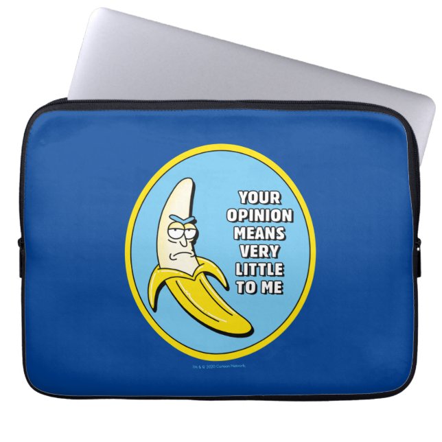 RICK UND MORTY™ | Banana Rick Abzeichen Laptopschutzhülle (Vorderseite)