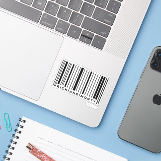 Rick und Morty Bar Code Graphic Aufkleber