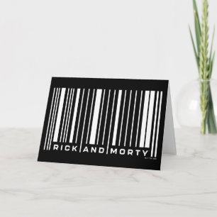 Rick und Morty Bar Code Graphic Karte
