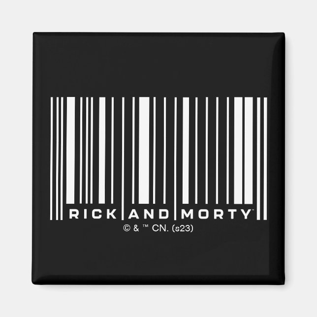 Rick und Morty Bar Code Graphic Magnet (Vorne)