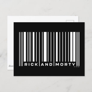 Rick und Morty Bar Code Graphic Postkarte