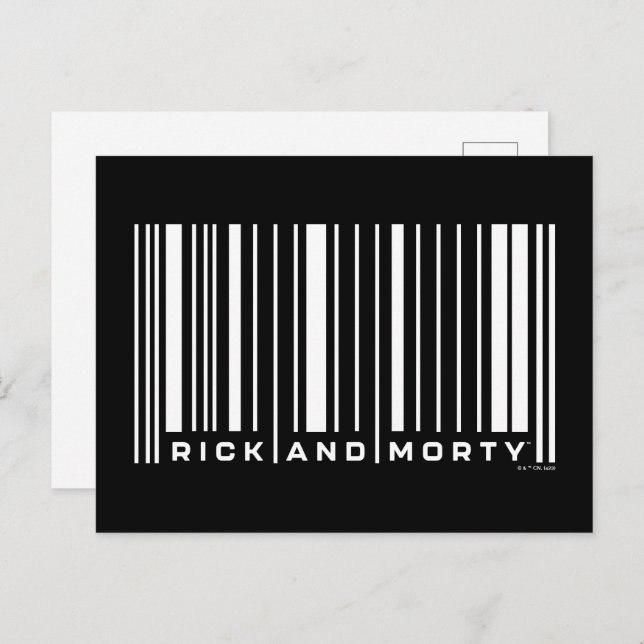 Rick und Morty Bar Code Graphic Postkarte (Vorne/Hinten)