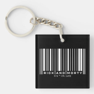 Rick und Morty Bar Code Graphic Schlüsselanhänger