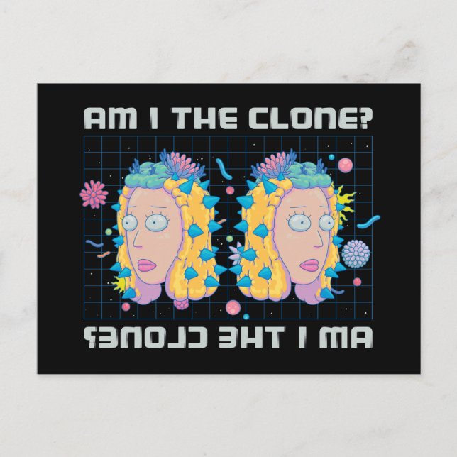 RICK UND MORTY™ | Bin ich der Klon? Einladungspostkarte (Vorderseite)