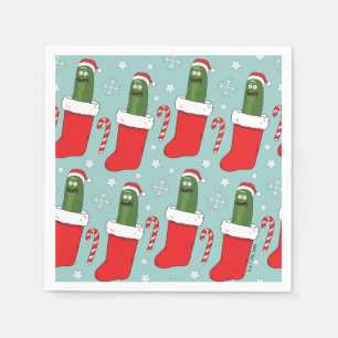 Rick und Morty Christmas Pickle Rick Pattern Serviette