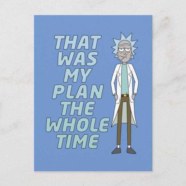RICK UND MORTY™ | Das war mein Plan die ganze Zeit Einladungspostkarte (Vorderseite)