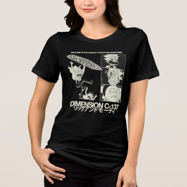 RICK UND MORTY™ | Dimension C-137 Tri-Blend Shirt (Vorderseite)