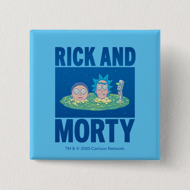 RICK UND MORTY™ | Durchqueren des Portals Button (Vorderseite)