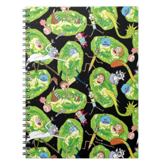 RICK UND MORTY™ | Fallende durch Portale Muster Notizblock