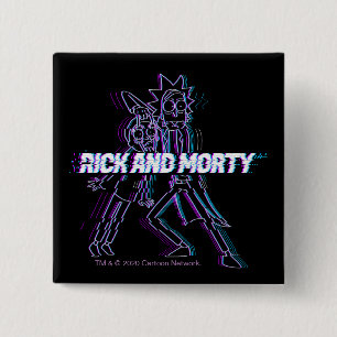RICK UND MORTY™   Glitched Rick and Morty Button