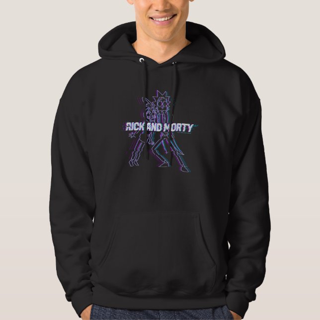 RICK UND MORTY™ | Glitched Rick and Morty Hoodie (Vorderseite)