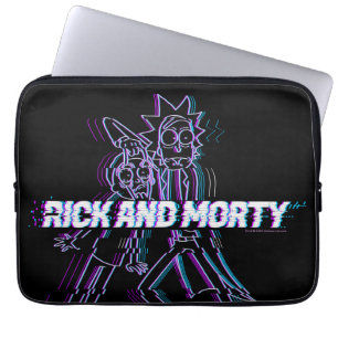 RICK UND MORTY™   Glitched Rick and Morty Laptopschutzhülle