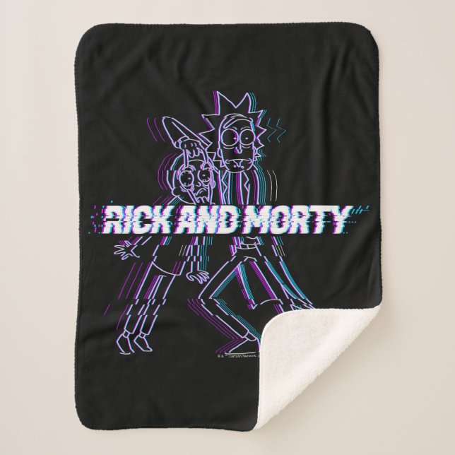 RICK UND MORTY™ | Glitched Rick and Morty Sherpadecke (Vorderseite)