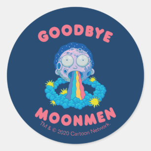 RICK UND MORTY™   Goodbye Moonmen Runder Aufkleber
