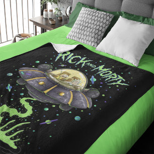 RICK UND MORTY™   Illustriert Space Flight Graphic Fleecedecke