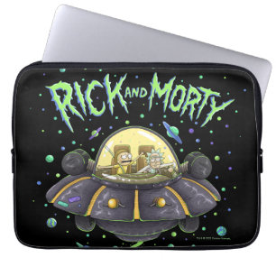 RICK UND MORTY™   Illustriert Space Flight Graphic Laptopschutzhülle
