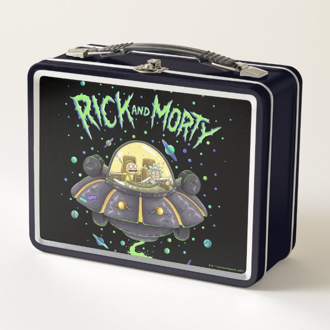RICK UND MORTY™ | Illustriert Space Flight Graphic Metall Brotdose (Vorderseite)