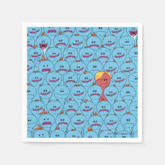 RICK UND MORTY™ | Kirkland Herr Meeseeks Serviette (Vorderseite)