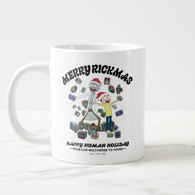 Rick und Morty | Merry Rickmas Presents Jumbo-Tasse (Links)