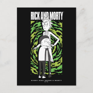 RICK UND MORTY™   Morty Hugging Rick Postkarte