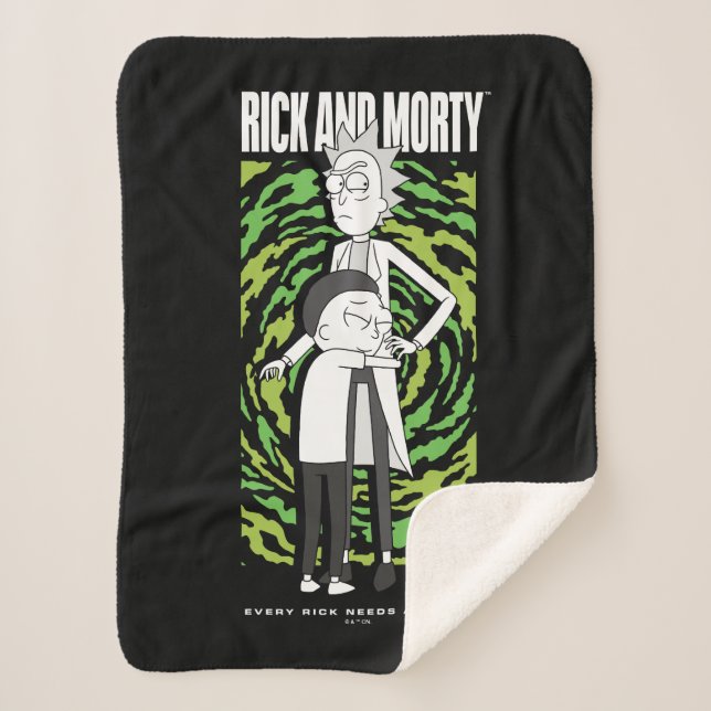 RICK UND MORTY™ | Morty Hugging Rick Sherpadecke (Vorderseite)