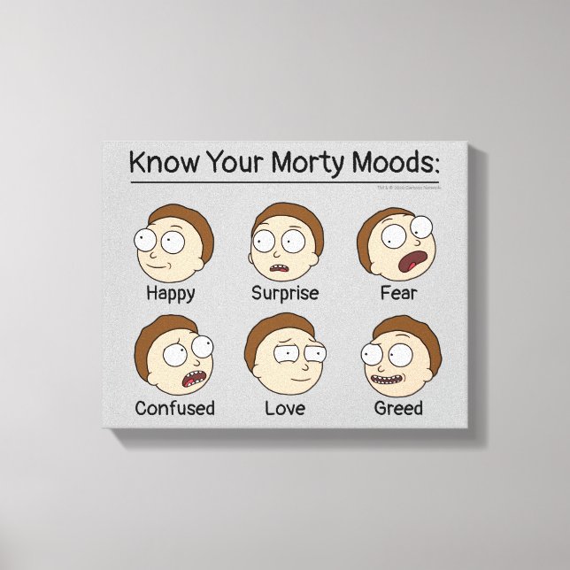 RICK UND MORTY™ | Morty's Moods Leinwanddruck (Vorderseite)