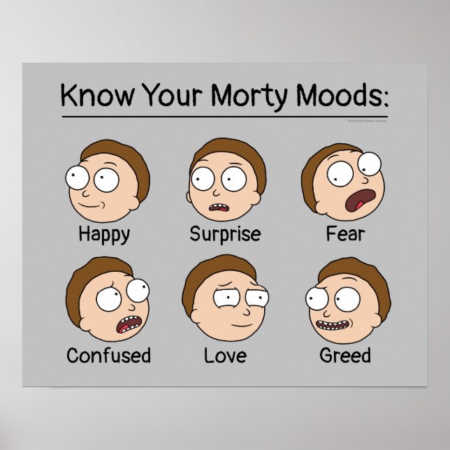 RICK UND MORTY™ | Morty's Moods Poster (Vorne)