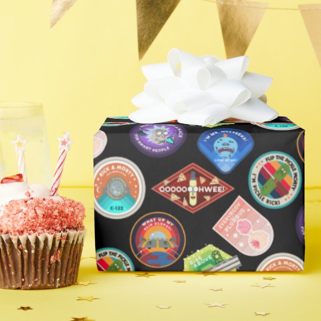 RICK UND MORTY™ | Muster für Außenraummuster Geschenkpapier (Geburtstagsparty)