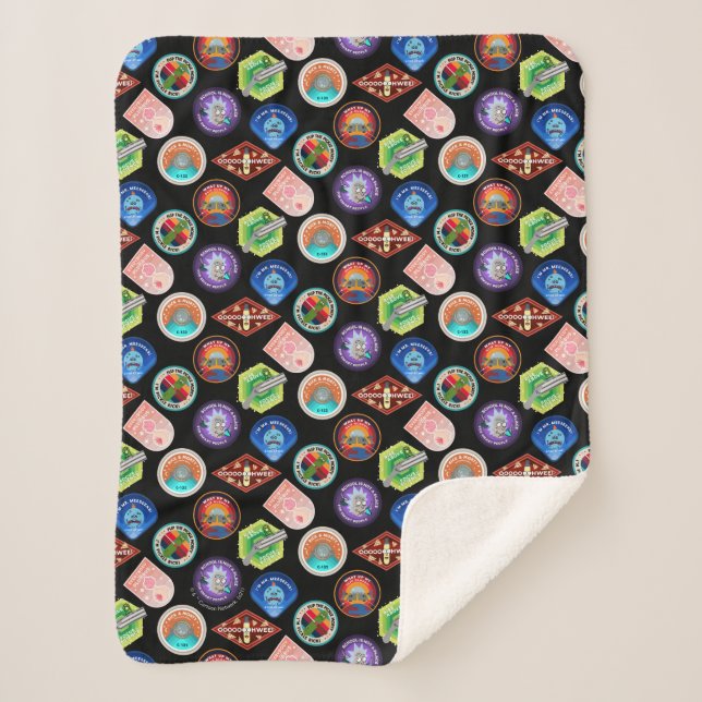 RICK UND MORTY™ | Muster für Außenraummuster Sherpadecke (Vorderseite)