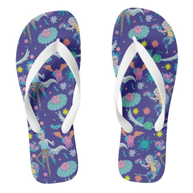 RICK UND MORTY™ | Muster infizierter Zellen Flip Flops (Fußbett)