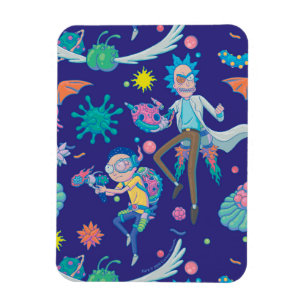 RICK UND MORTY™   Muster infizierter Zellen Magnet